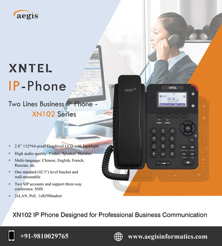 Ip phone aegis xntel display
